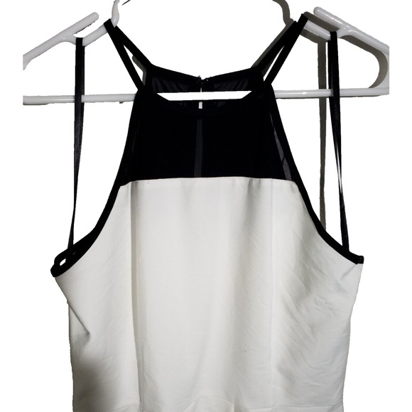 French Connection White Sleeveless A-Line Stretch Dress Size 10 - Picture 2 of 6